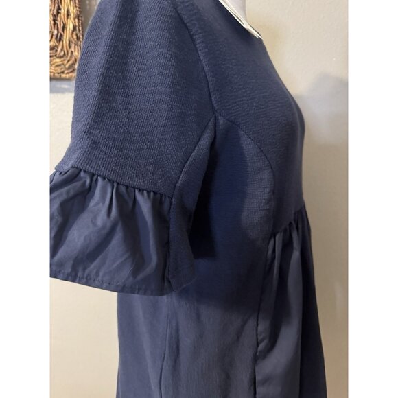 English Factory Dress S Navy Blue Babydoll T Shirt Short Sleeve Washable NWT - Picture 7 of 15